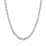 Rhodium Plated 4.7mm Sterling Silver Curb Style Chain thumbnail 3