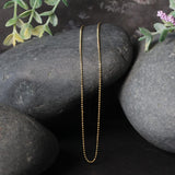14k Yellow Gold Diamond-Cut Bead Chain 1.0mm thumbnail 3