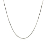 Sterling Silver Rhodium Plated Octagonal Snake Chain 1.1mm thumbnail 3