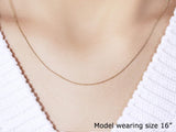 14k Yellow Gold Cable Link Chain 0.5mm thumbnail 5