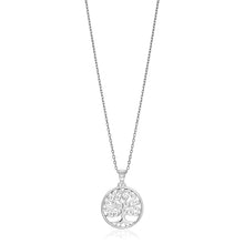 Load image into Gallery viewer, Sterling Silver Round Spiral Motif Tree of Life Necklace