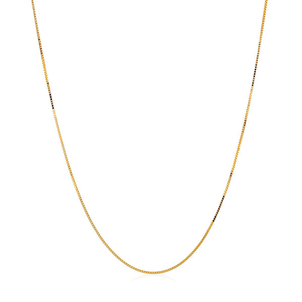 14k Yellow Gold Classic Box Chain 0.45mm