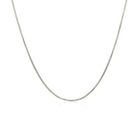 Sterling Silver Rhodium Plated Box Chain 0.7mm