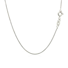 Load image into Gallery viewer, Sterling Silver Rhodium Plated Box Chain 0.7mm