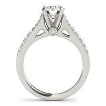 Load image into Gallery viewer, 14k White Gold Split Shank Prong Set Diamond Engagement Ring (1 3/8 cttw)