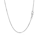 18k White Gold Box Chain 0.8mm thumbnail 4