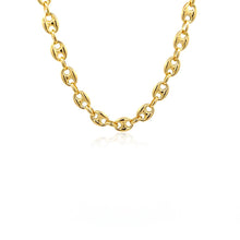 Load image into Gallery viewer, 6.9mm 14k Yellow Gold Puffed Mariner Link Chain
