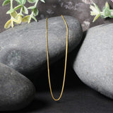 14k Yellow Gold Diamond Cut Round Wheat Chain 0.6mm thumbnail 5