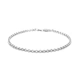 2.3mm 14k White Gold Rolo Bracelet thumbnail 3