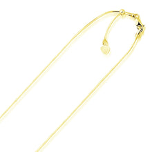 Load image into Gallery viewer, 14k Yellow Gold Adjustable Snake Chain 0.85mm