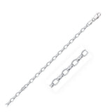 14K white gold oval rolo bracelet with 3.2mm interlocking links thumbnail 1