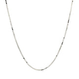 10k White Gold Adjustable Box Chain 0.85mm thumbnail 3