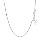 10k White Gold Adjustable Box Chain 0.85mm thumbnail 4