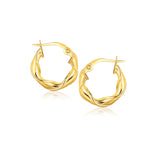 14k Yellow Gold Hoop Earrings (5/8 inch) thumbnail 1