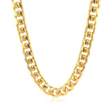 6.7mm 14k Yellow Gold Solid Miami Cuban Chain thumbnail 2