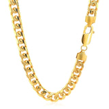 6.7mm 14k Yellow Gold Solid Miami Cuban Chain thumbnail 3
