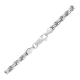 Sterling Silver 3.6mm Diamond Cut Rope Style Chain thumbnail 4