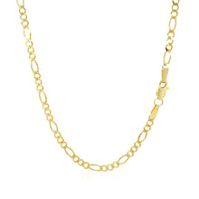 Load image into Gallery viewer, 2.8mm 14k Yellow Gold Solid Figaro Chain