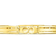 Load image into Gallery viewer, 14k Two-Tone Gold Men&#39;s Bracelet with Fancy Bar Links