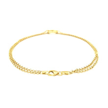 Load image into Gallery viewer, 14k Yellow Gold Double Rolo Chain Anklet with an Open Heart Station