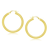 14k Yellow Gold Polished Hoop Earrings (40 mm) thumbnail 1