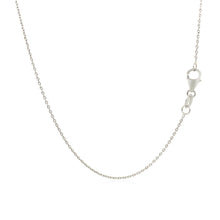 Load image into Gallery viewer, 14k White Gold Round Cable Link Chain 0.7mm