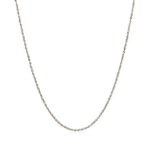 Load image into Gallery viewer, 14k White Gold Adjustable Rope Chain 1.0mm