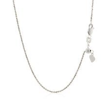 Load image into Gallery viewer, 14k White Gold Adjustable Rope Chain 1.0mm