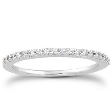 Load image into Gallery viewer, 14k White Gold Slim Profile Diamond Micro Prong Diamond Wedding Ring Band