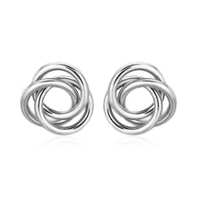 Load image into Gallery viewer, Polished Open Love Knot Earrings in Sterling Silver