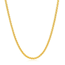 Load image into Gallery viewer, 2.1mm 14k Yellow Gold Round Wheat Chain