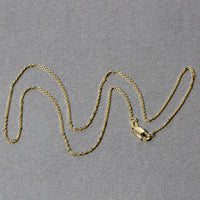 14k Yellow Gold Diamond Cut Cable Link Chain 1.1mm