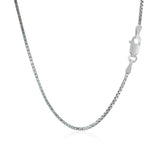 14k White Gold Classic Box Chain 1.1mm thumbnail 4