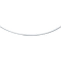 14K white gold Omega style chain, 2 mm, no stones