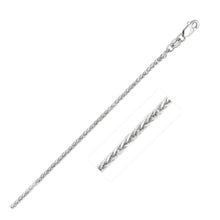 Load image into Gallery viewer, 14k White Gold 1.8mm Square Wheat Chain