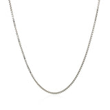 Sterling Silver Rhodium Plated Box Chain 1.1mm thumbnail 3