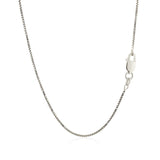 Sterling Silver Rhodium Plated Box Chain 1.1mm thumbnail 4