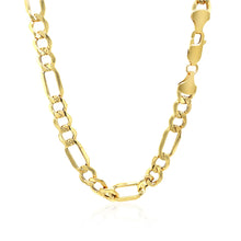 Load image into Gallery viewer, 6.5mm 10k Yellow Gold Lite Figaro Chain
