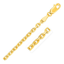 Load image into Gallery viewer, 2.6mm 14k Yellow Gold Diamond Cut Cable Link Chain