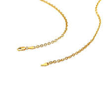 Load image into Gallery viewer, 2.6mm 14k Yellow Gold Diamond Cut Cable Link Chain
