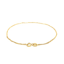 Load image into Gallery viewer, 14k Yellow Gold Singapore Bracelet 1.0mm