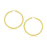 14k Yellow Gold Polished Hoop Earrings (30 mm) thumbnail 1