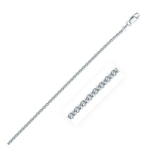 Load image into Gallery viewer, Rhodium Plated 2.5mm Sterling Silver Popcorn Style Chain