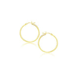 14k Yellow Gold Polished Hoop Earrings (20 mm) thumbnail 1