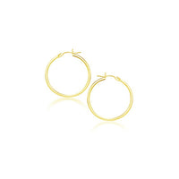 14k Yellow Gold Polished Hoop Earrings (20 mm)