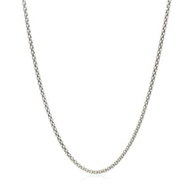 Load image into Gallery viewer, Rhodium Plated 1.8mm Sterling Silver Popcorn Style Chain