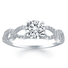Load image into Gallery viewer, 14k White Gold Double Infinity Diamond Engagement Ring