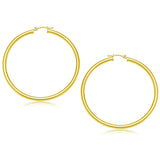 14k Yellow Gold Polished Hoop Earrings (50 mm) thumbnail 1