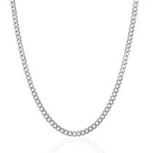 Load image into Gallery viewer, 3.6mm 14k White Gold Solid Curb Chain