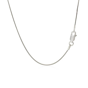 Sterling Silver Rhodium Plated Snake Chain 0.9mm
